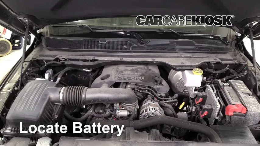 2019 Ram 1500 Big Horn 5.7L V8 Crew Cab Pickup Battery Replace